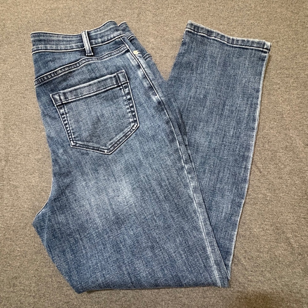 J Jill Denim Womens 8P Curvy Fit Slim Leg Jeans Petite Blue Stretch Crop Ankle